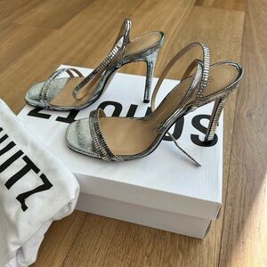 Brand new Schutz Silver Lizard Sandals